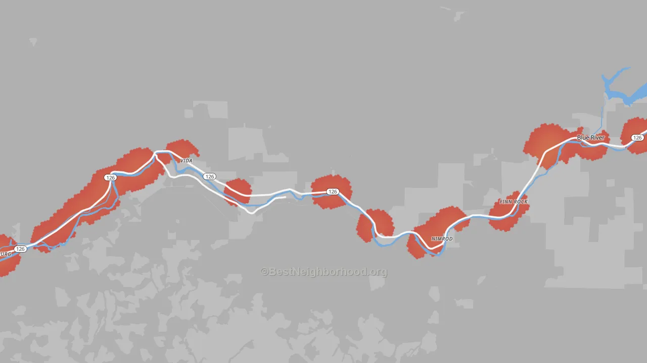 Transit Grade map of 97488, OR