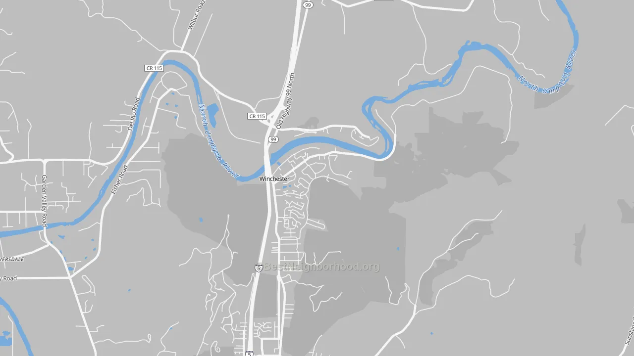Transit Grade map of 97495, OR