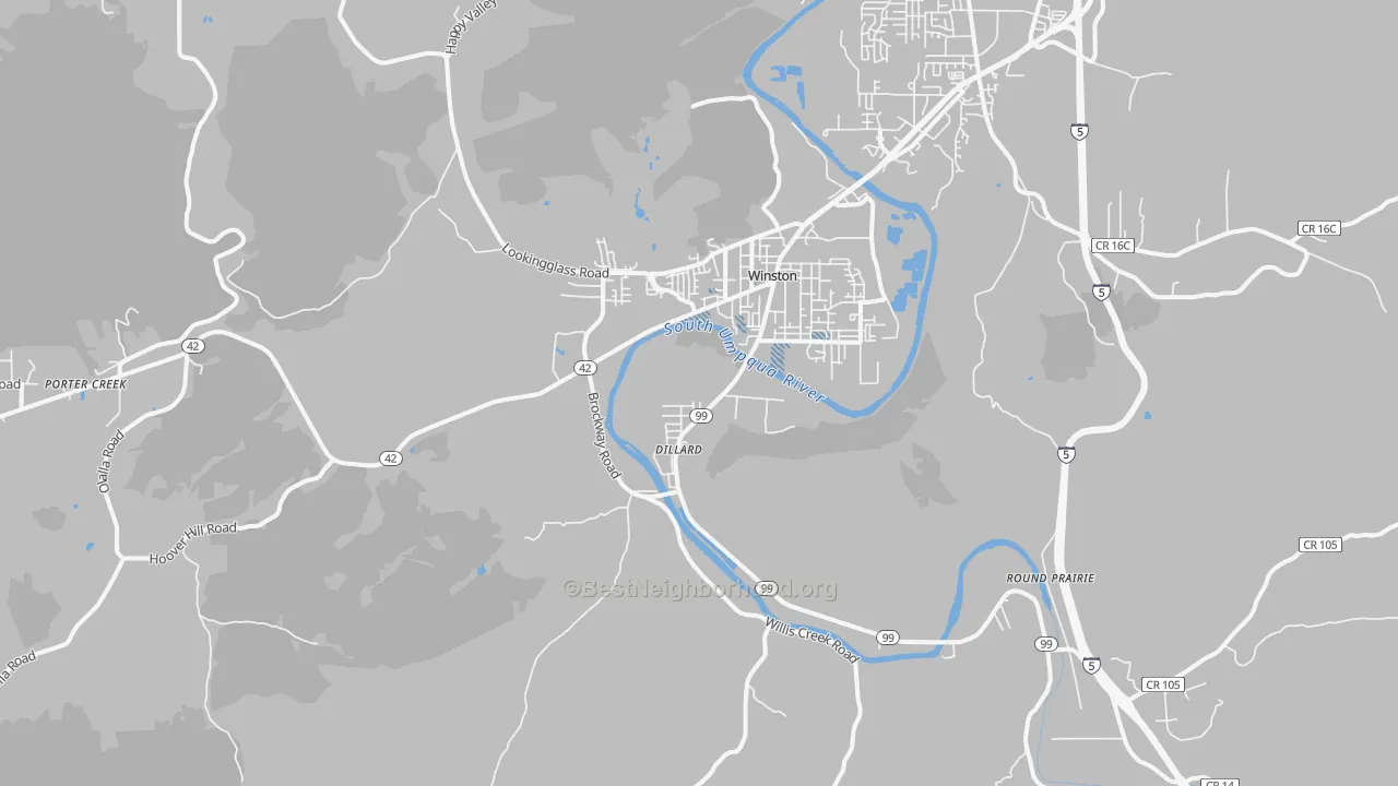 Transit Grade map of 97496, OR