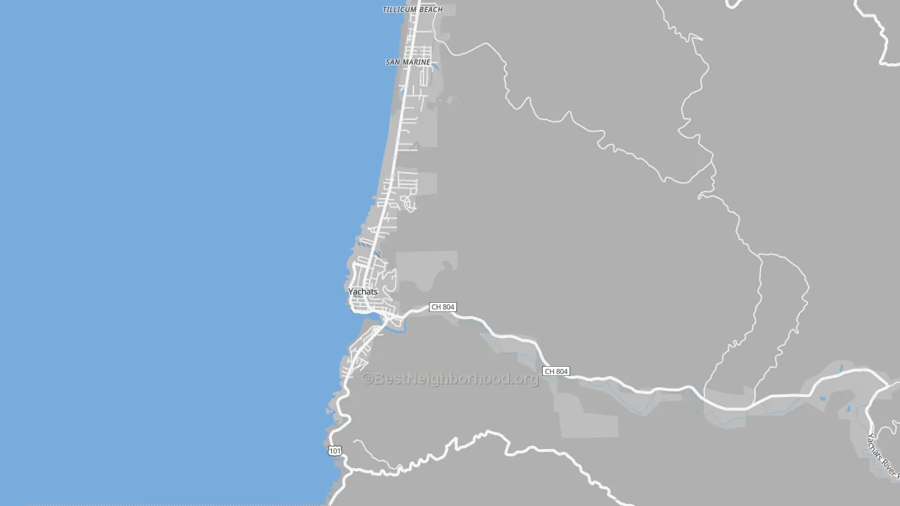 Transit Grade map of 97498, OR