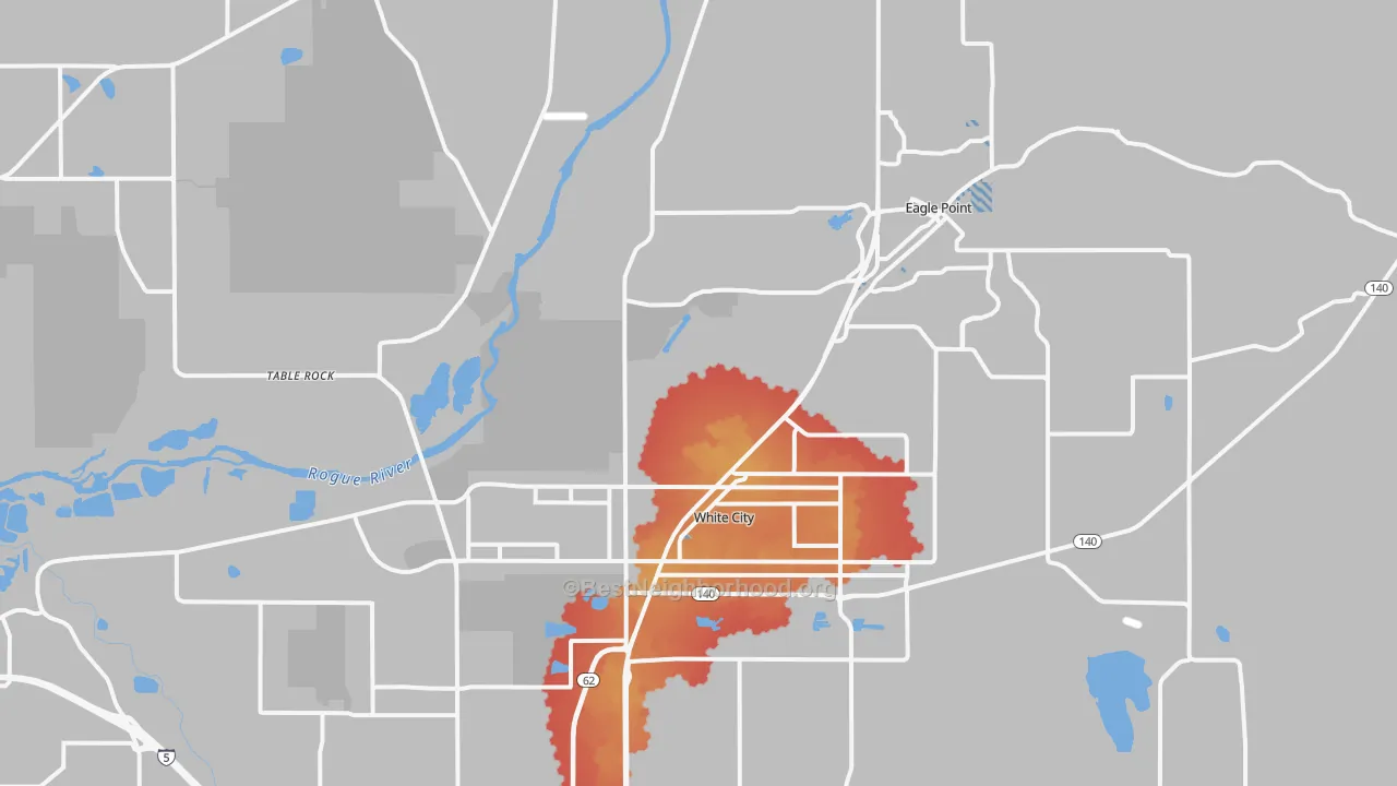 Transit Grade map of 97503, OR