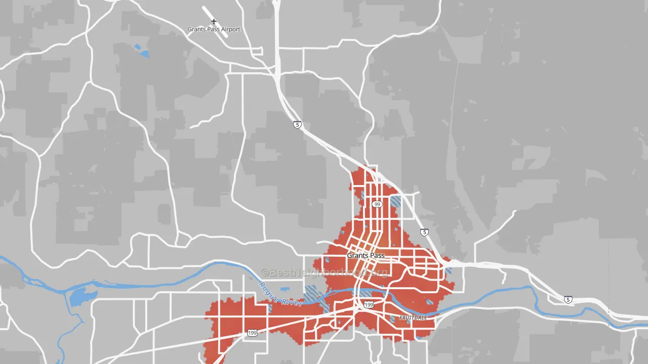 Transit Grade map of 97526, OR