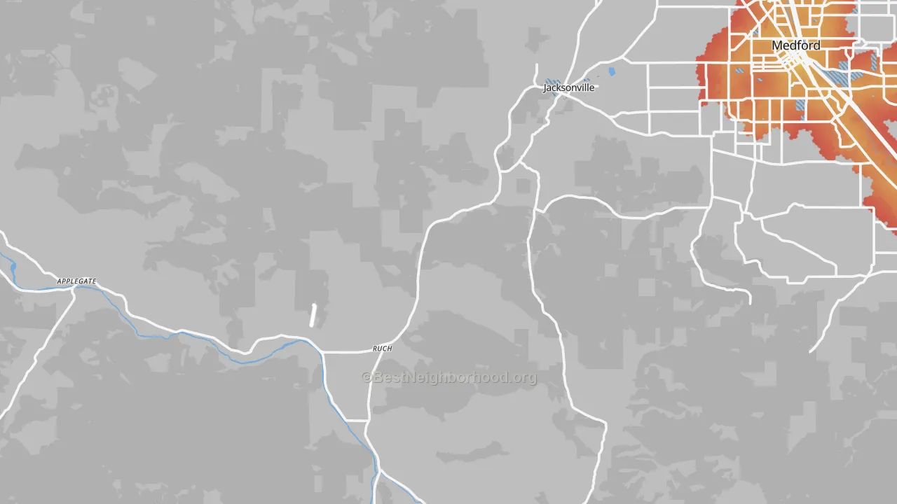 Transit Grade map of 97530, OR
