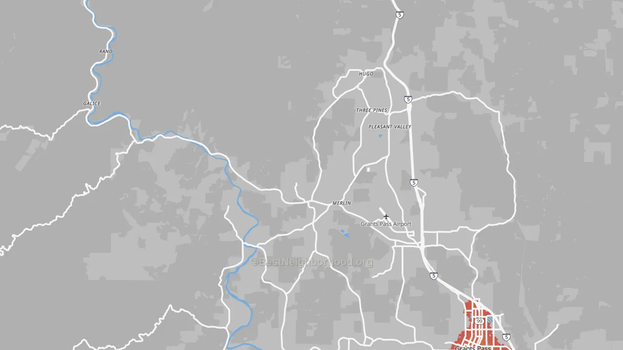 Transit Grade map of 97532, OR