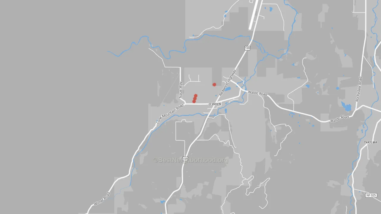 Transit Grade map of 97534, OR