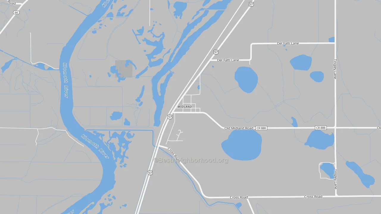 Transit Grade map of 97634, OR