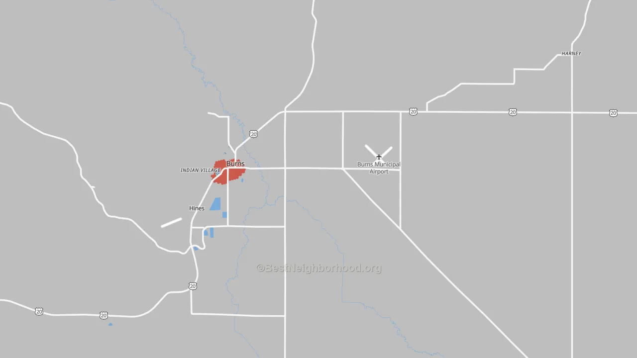 Transit Grade map of 97720, OR