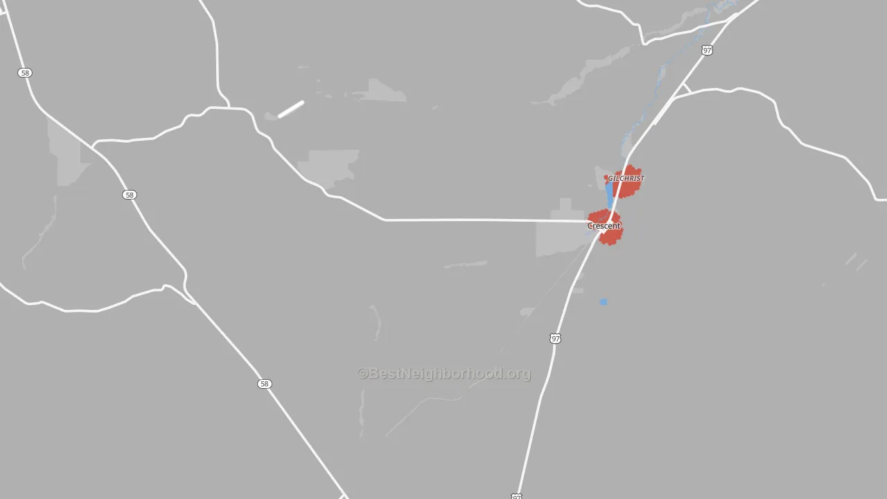 Transit Grade map of 97733, OR