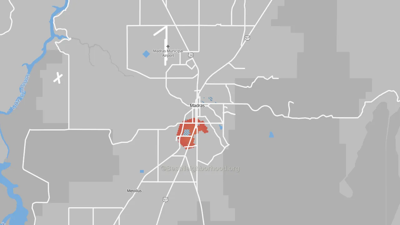 Transit Grade map of 97741, OR