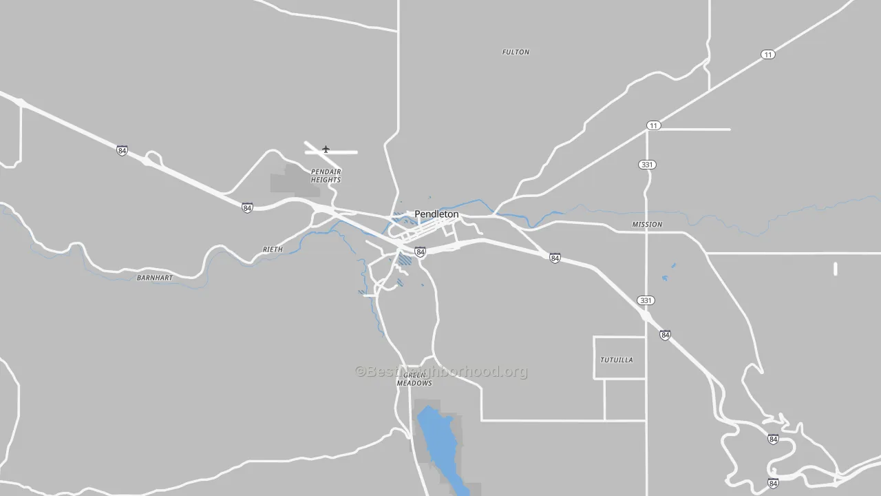 Transit Grade map of 97801, OR