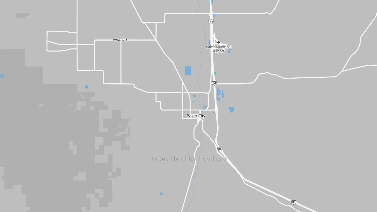 Transit Grade map of 97814, OR