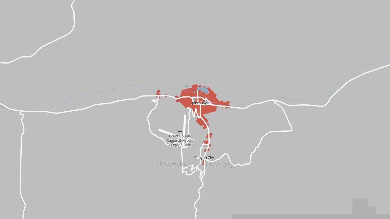 Transit Grade map of 97845, OR