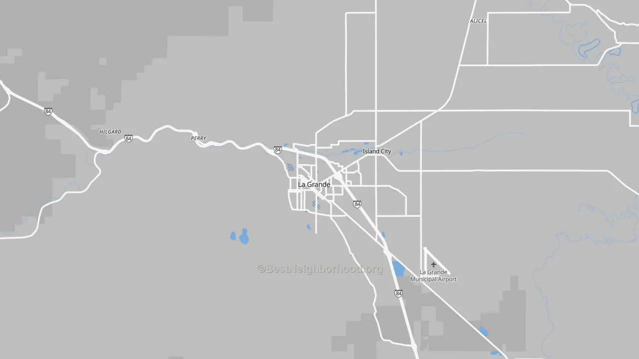 Transit Grade map of 97850, OR