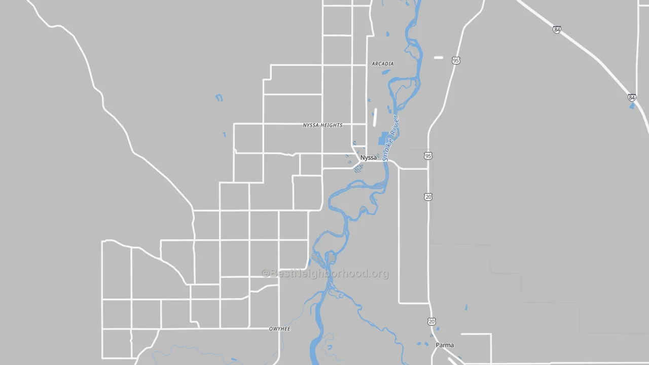 Transit Grade map of 97913, OR