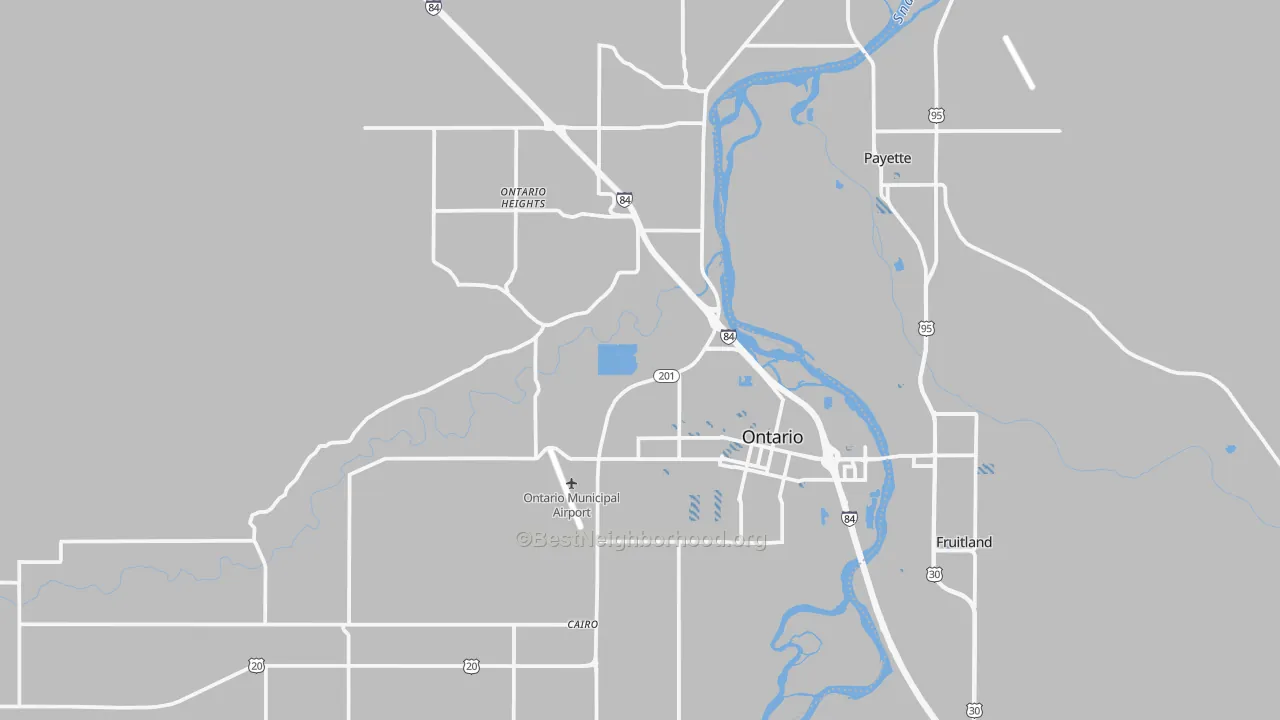 Transit Grade map of 97914, OR