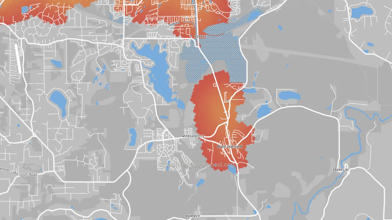 Transit Grade map of 98010, WA