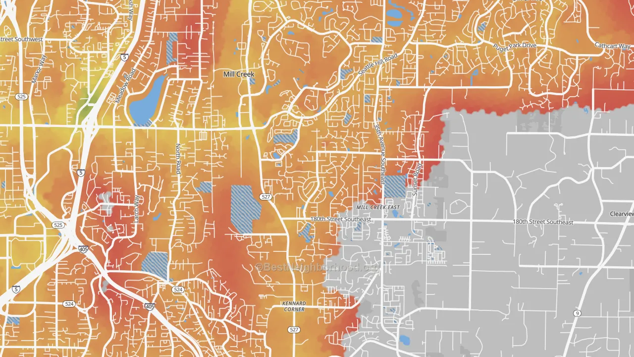 Transit Grade map of 98012, WA