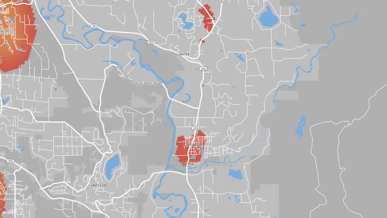 Transit Grade map of 98014, WA