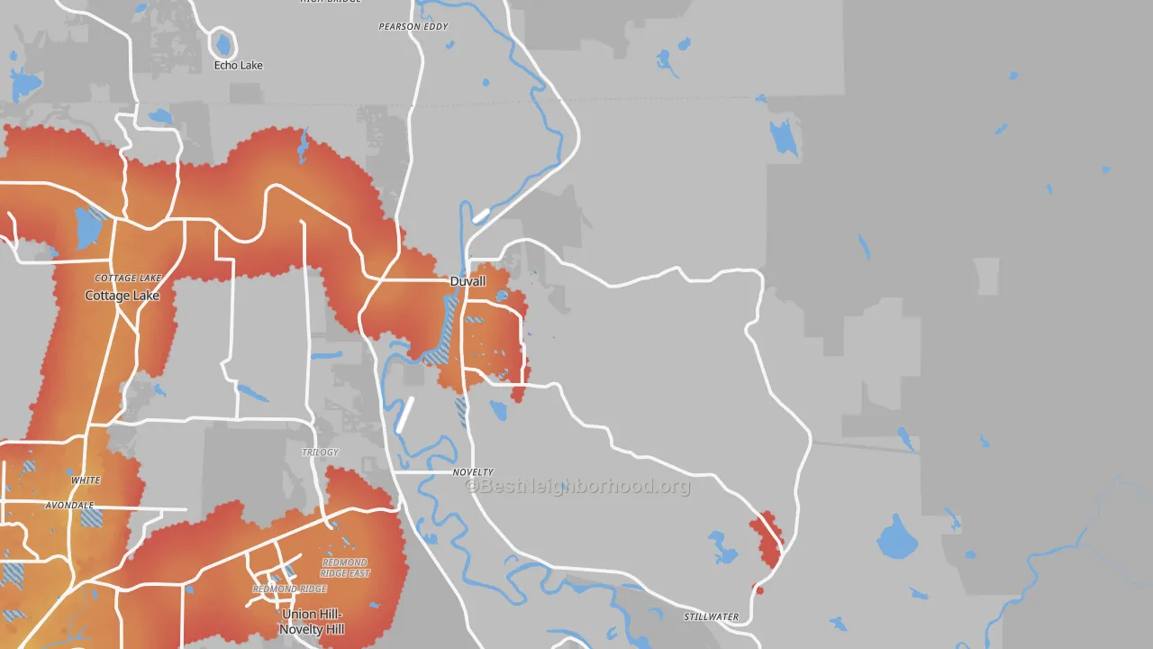 Transit Grade map of 98019, WA