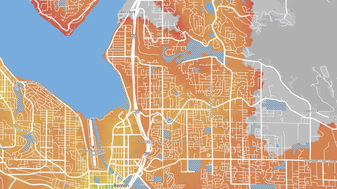 Transit Grade map of 98056, WA