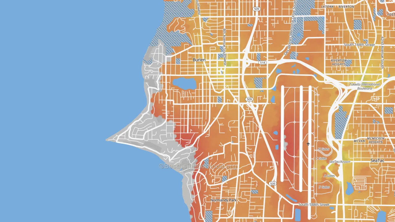 Transit Grade map of 98166, WA