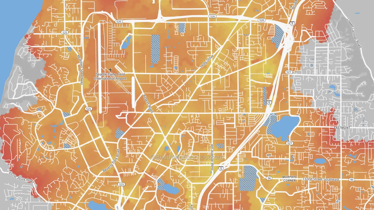 Transit Grade map of 98204, WA