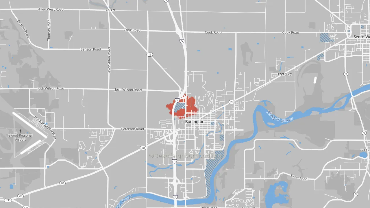 Transit Grade map of 98233, WA