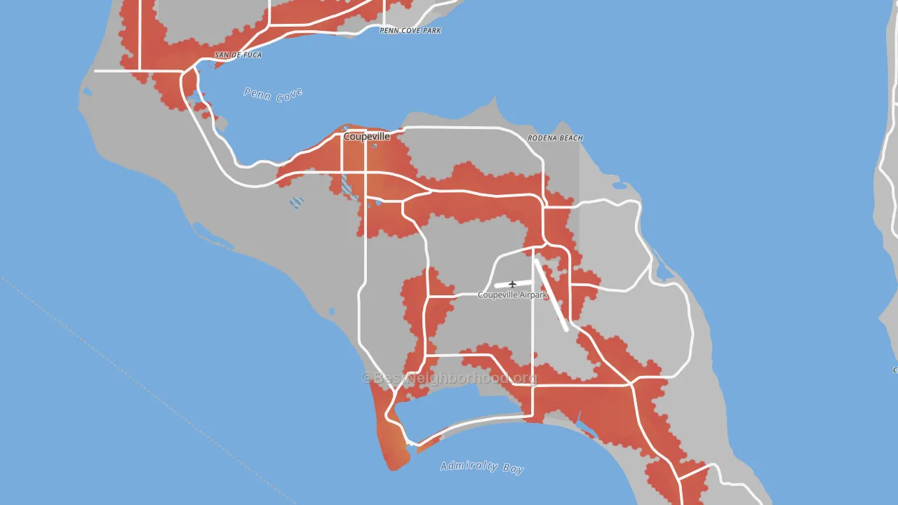 Transit Grade map of 98239, WA