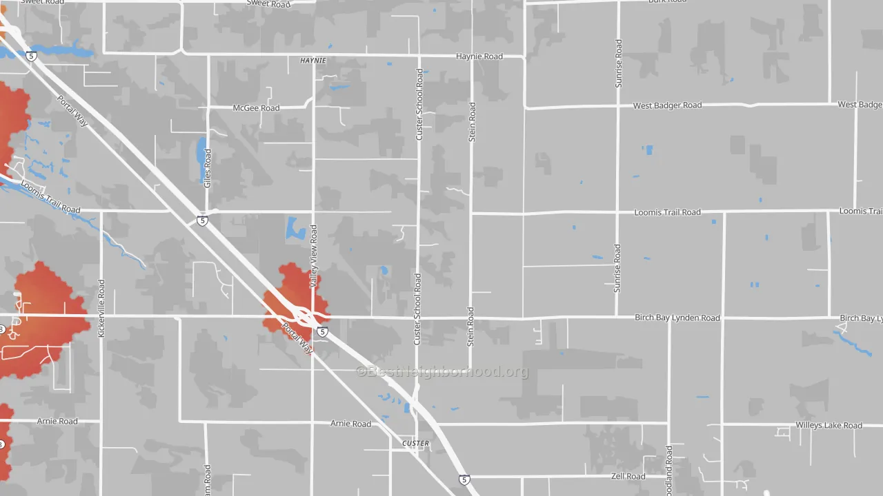 Transit Grade map of 98240, WA