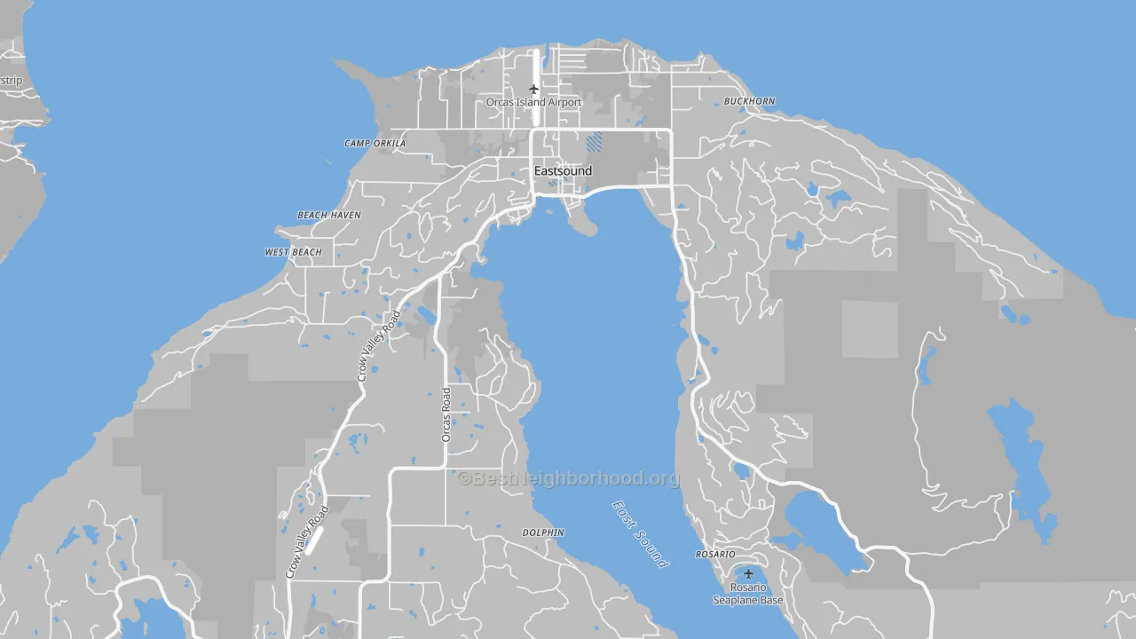 Transit Grade map of 98245, WA