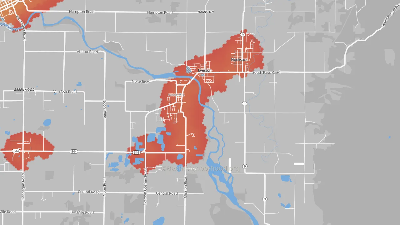 Transit Grade map of 98247, WA