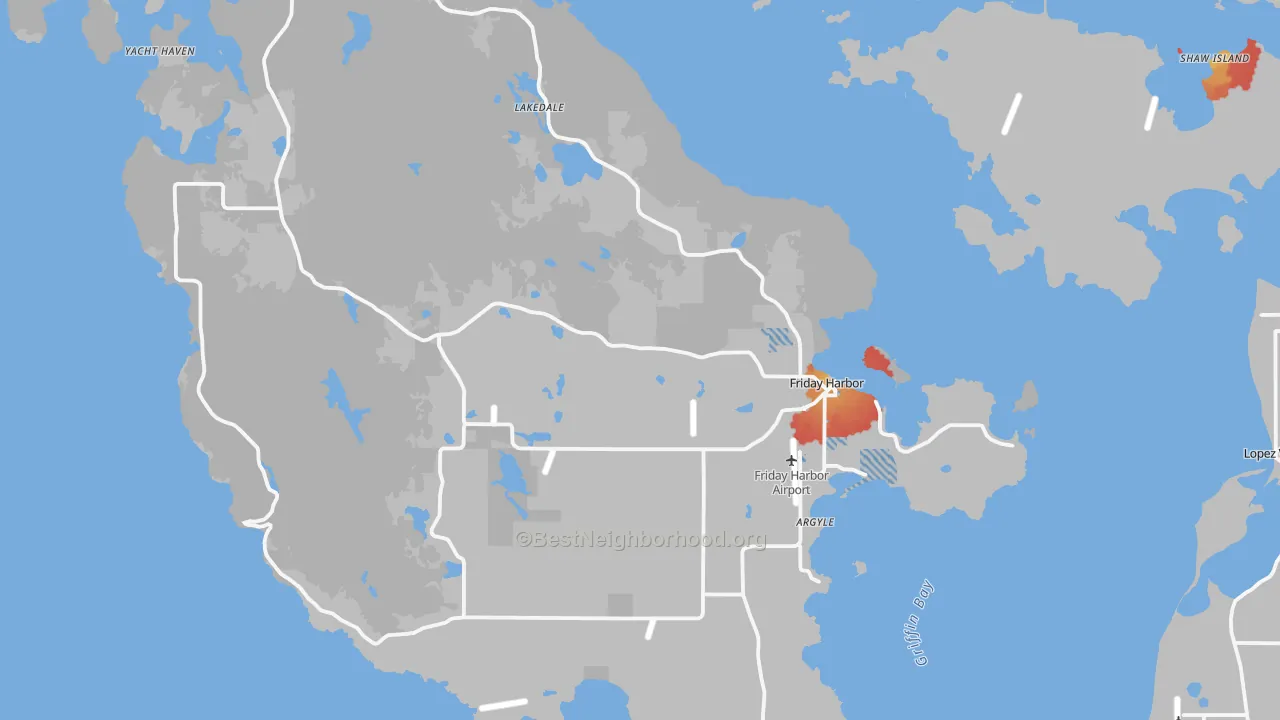 Transit Grade map of 98250, WA