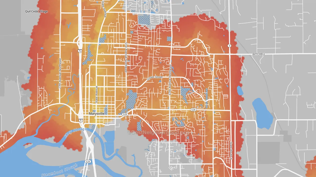 Transit Grade map of 98270, WA