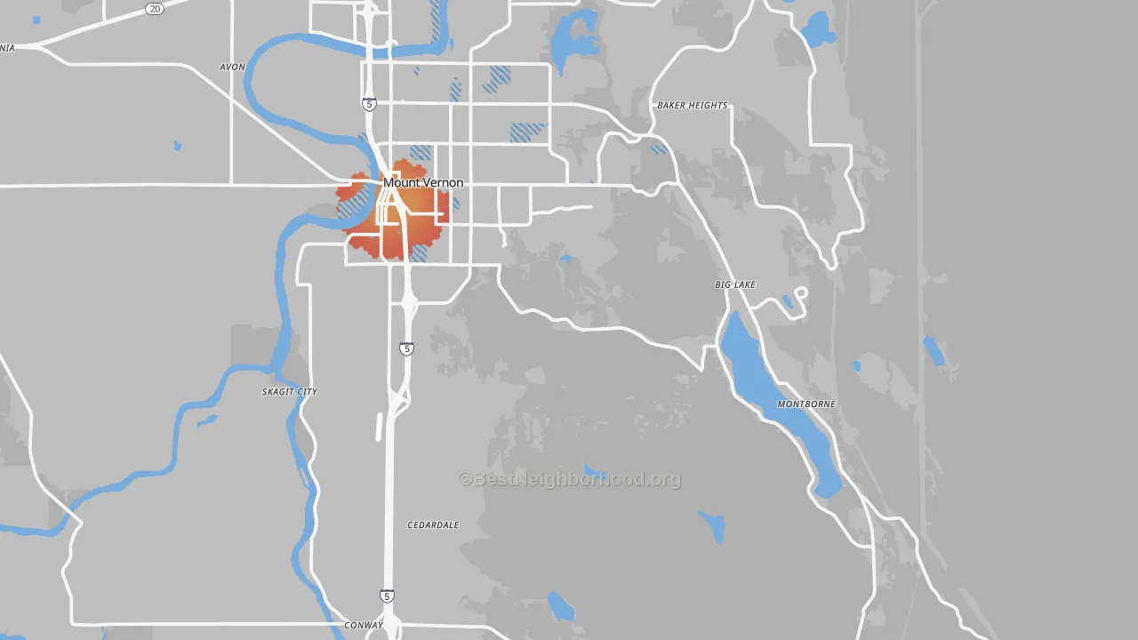 Transit Grade map of 98274, WA