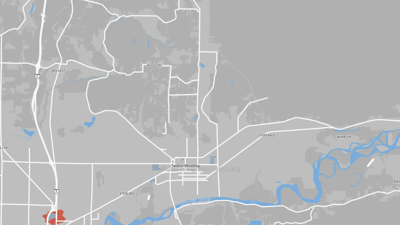 Transit Grade map of 98284, WA