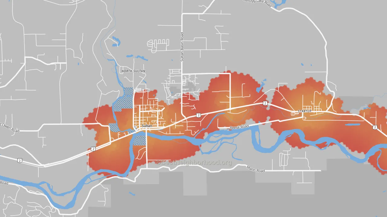 Transit Grade map of 98294, WA