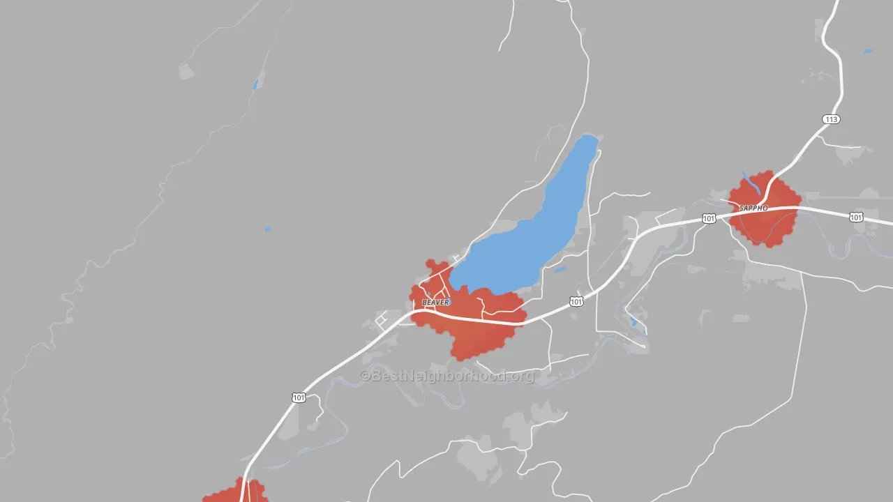 Transit Grade map of 98305, WA