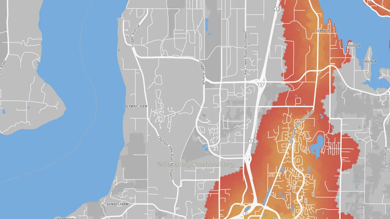 Transit Grade map of 98315, WA