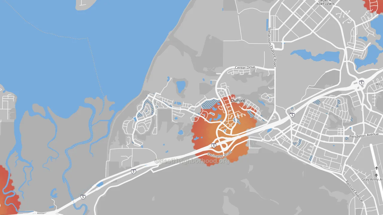 Transit Grade map of 98327, WA