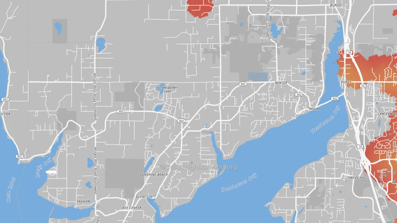 Transit Grade map of 98329, WA