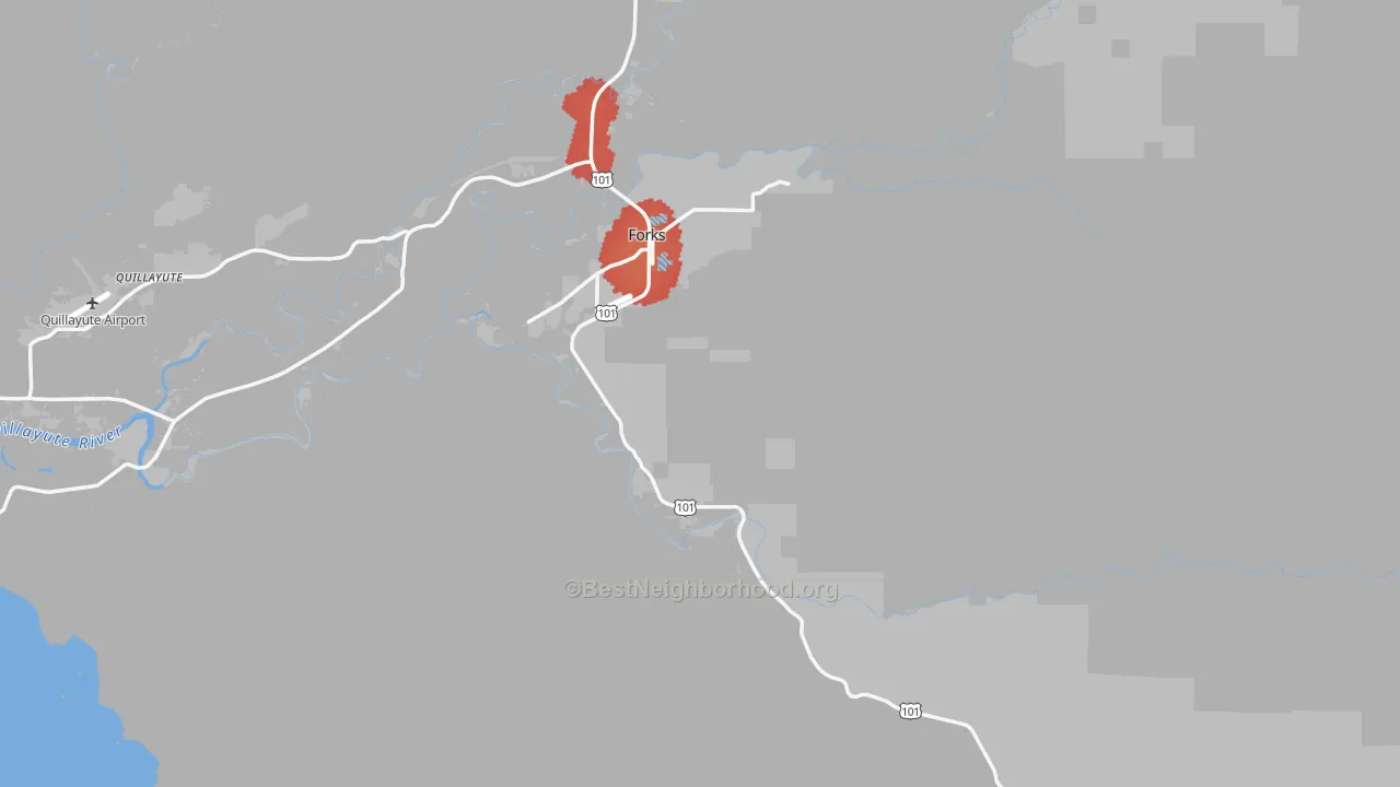 Transit Grade map of 98331, WA