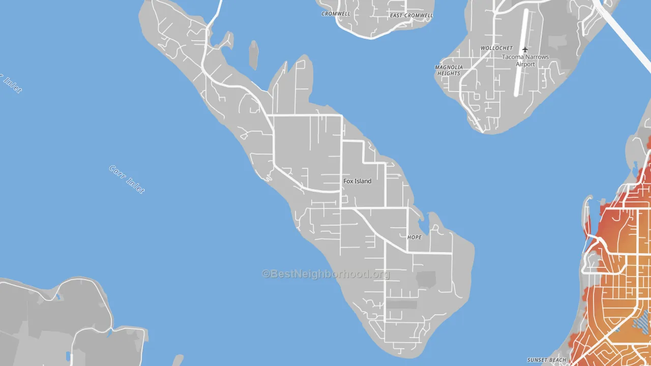 Transit Grade map of 98333, WA