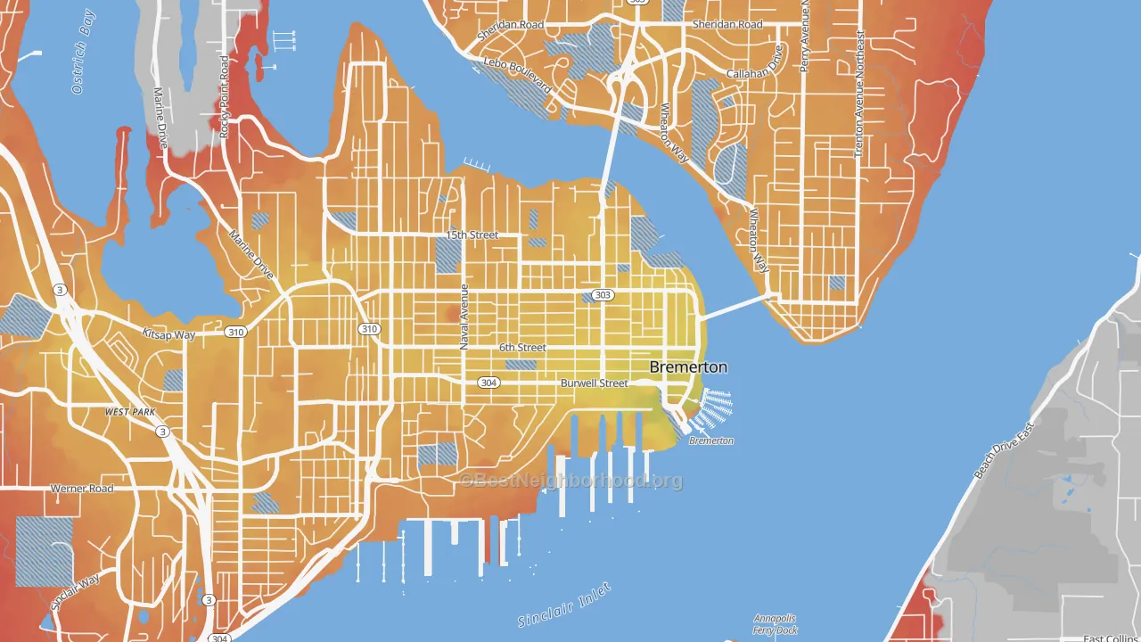 Transit Grade map of 98337, WA
