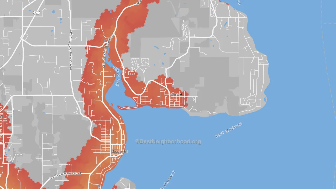 Transit Grade map of 98342, WA