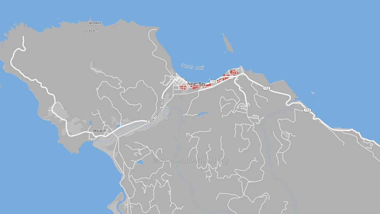Transit Grade map of 98357, WA