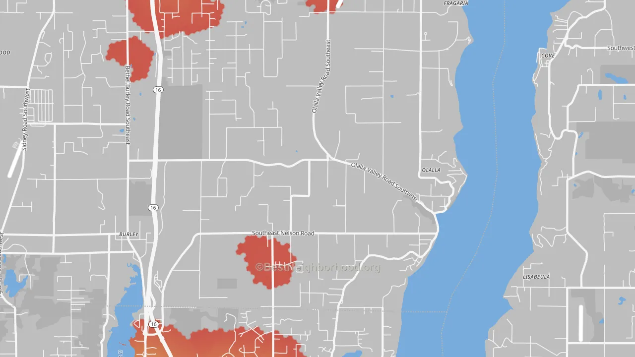 Transit Grade map of 98359, WA