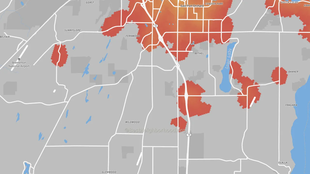 Transit Grade map of 98367, WA