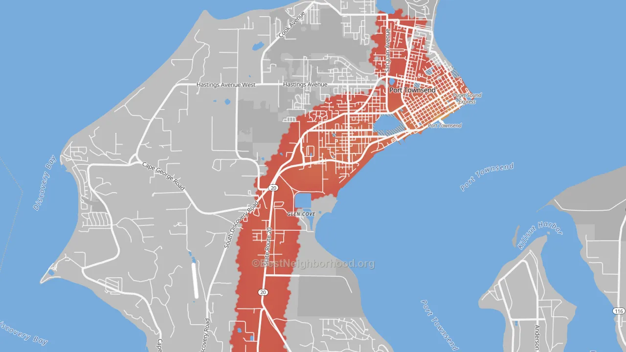 Transit Grade map of 98368, WA