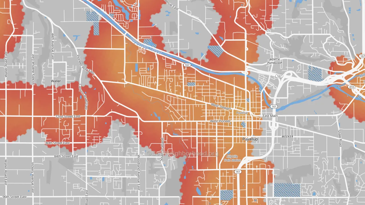 Transit Grade map of 98371, WA