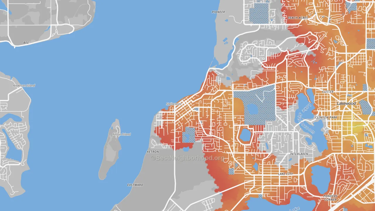 Transit Grade map of 98388, WA